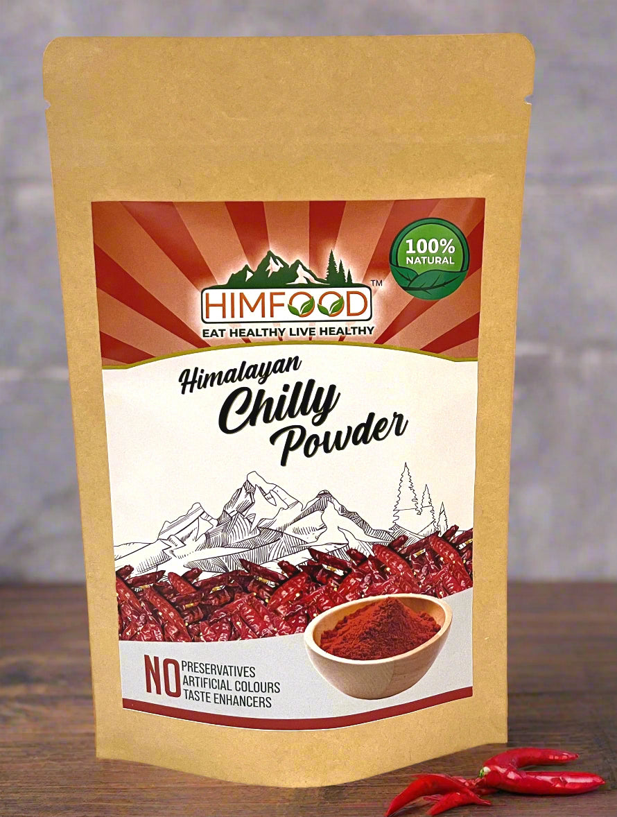 Himalayan Red Chilli Powder 300g – rich red natural spice in eco packaging