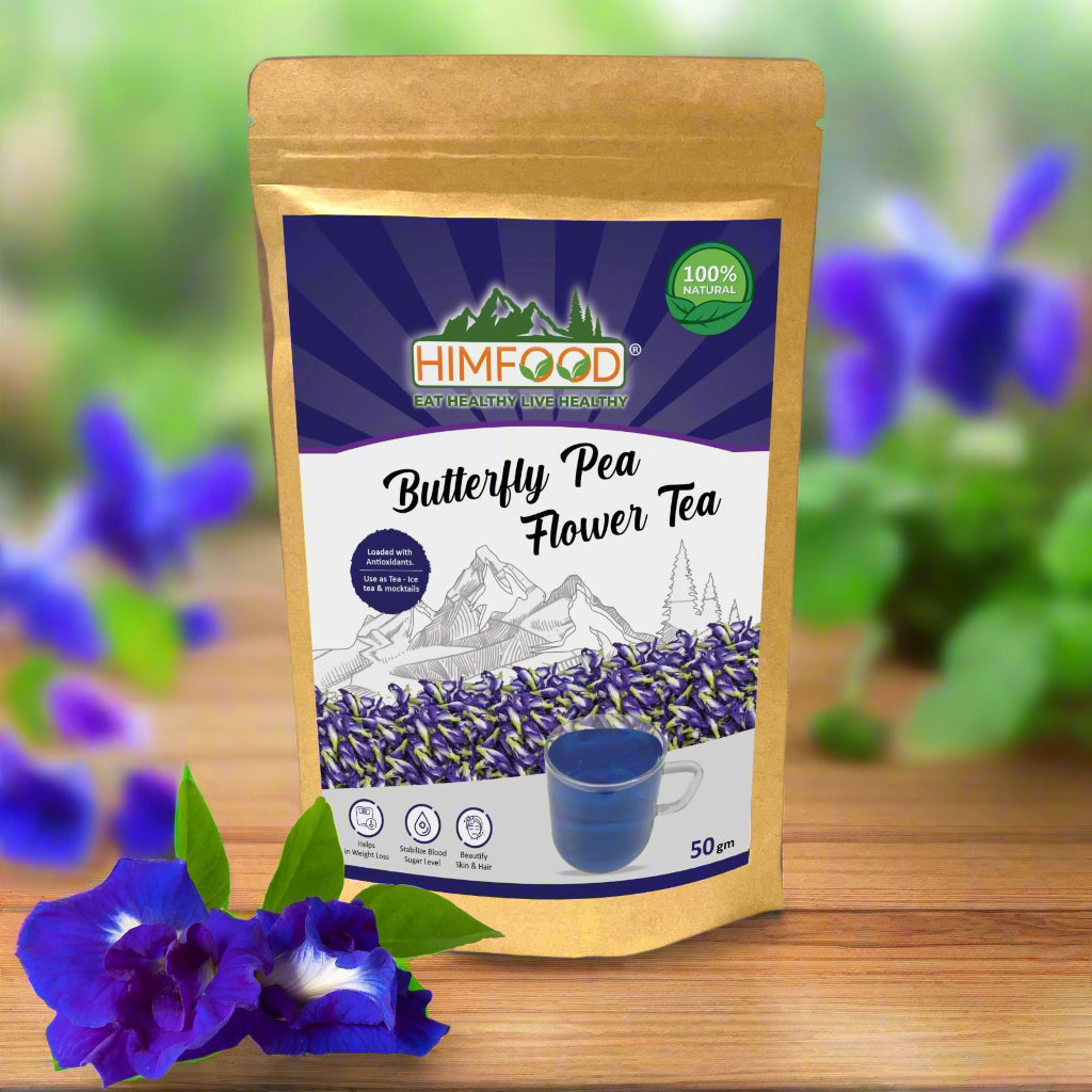 Butterfly Pea Flower Tea 50g – vibrant blue herbal tea from Himalayan flowers