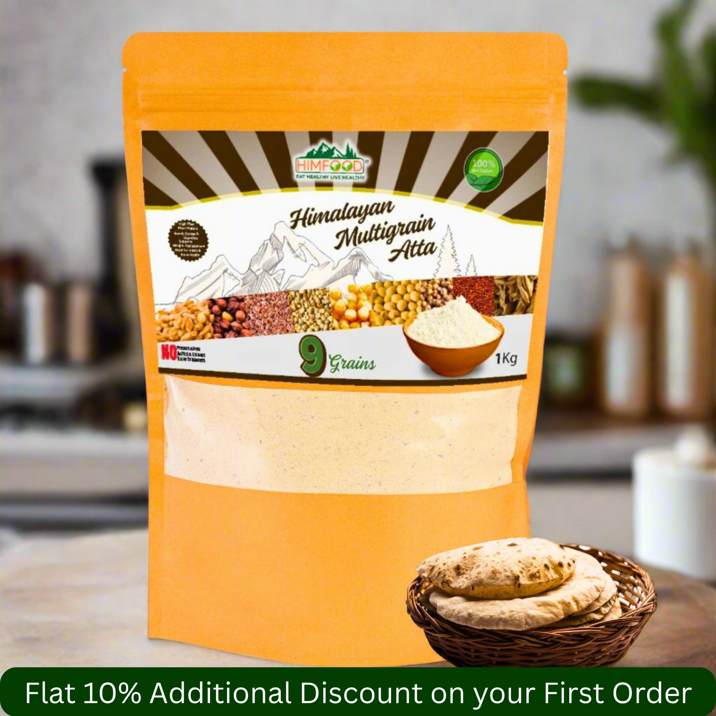 Himalayan 9 Multigrain Atta – 1kg