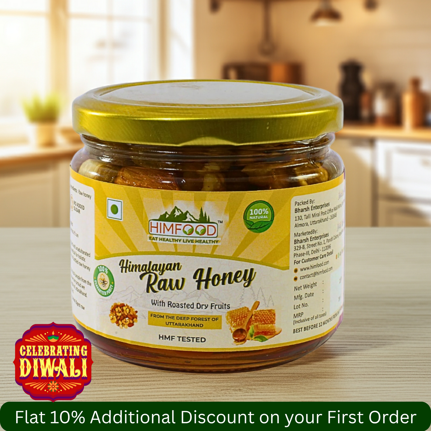 Himalayan Multiflora Raw Honey with Dry Fruits – 400g