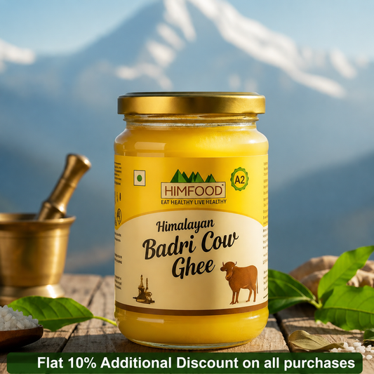 Himalayan Badri cow ghee A2 bilona ghee jar