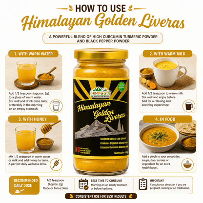 How to Use HIMFOOD Himalayan Golden Liveras | Mix with Warm Water, Warm Milk, Honey or Food | Daily Wellness & Liver Care Supplement Guide