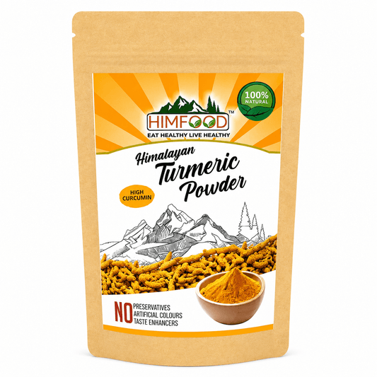 HIMFOOD Himalayan High Curcumin Turmeric Powder 300g | Pure Natural Haldi Powder | Rich in Curcumin | No Preservatives, Artificial Colours or Taste Enhancers | Himalayan Spice