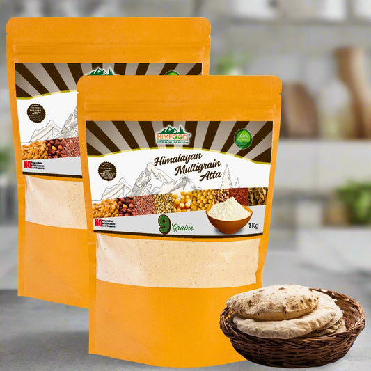 Pack of 2 – Himalayan Multigrain Atta (1kg each) made with 9 nutritious grains
