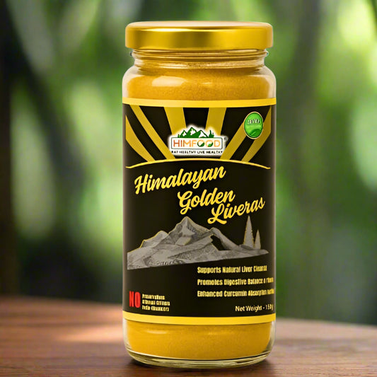 Himalayan Golden Liveras in black & gold bottle – liver health tonic 150g