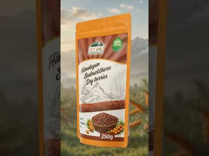 Himalayan Sea Buckthorn Dry Berries 250g | Rich in Vitamin C, Omega 3, 6, 7 & 9 | Natural Antioxidant Superfood | HIMFOOD