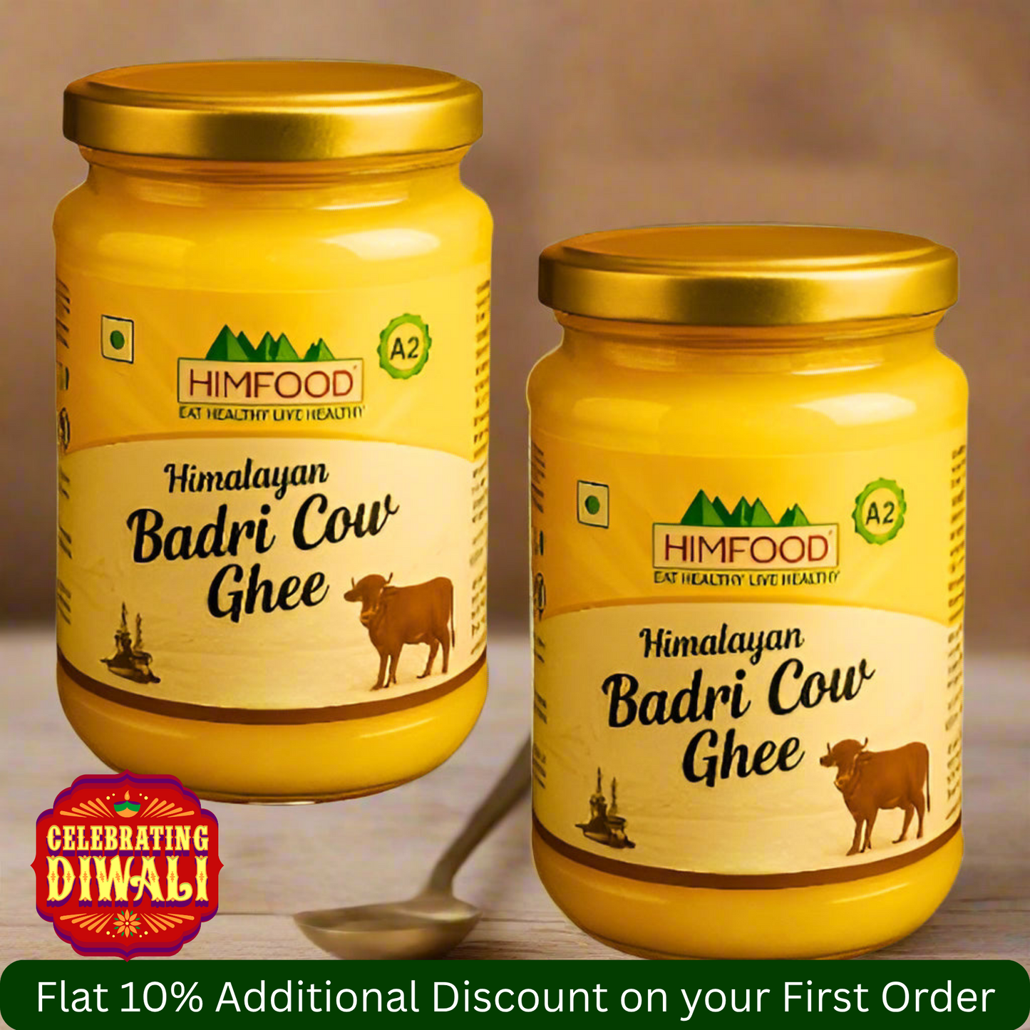 Himalayan Badri Cow Ghee – Pack of 2 (500ml + 500ml)