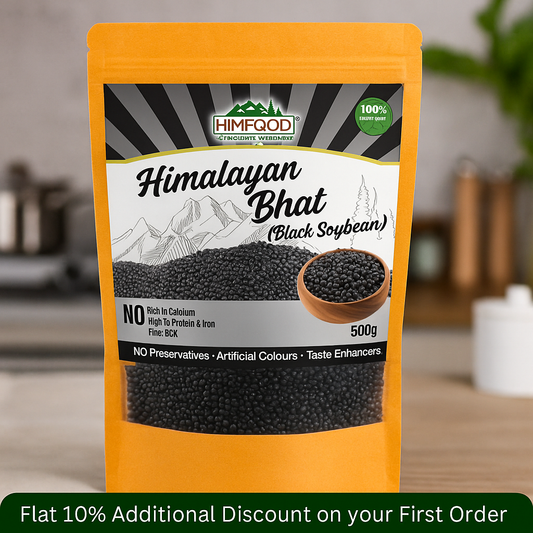 Himalayan Bhat (Black Soybean) – 100% Natural Protein-Rich Pulse from Uttarakhand (500g)