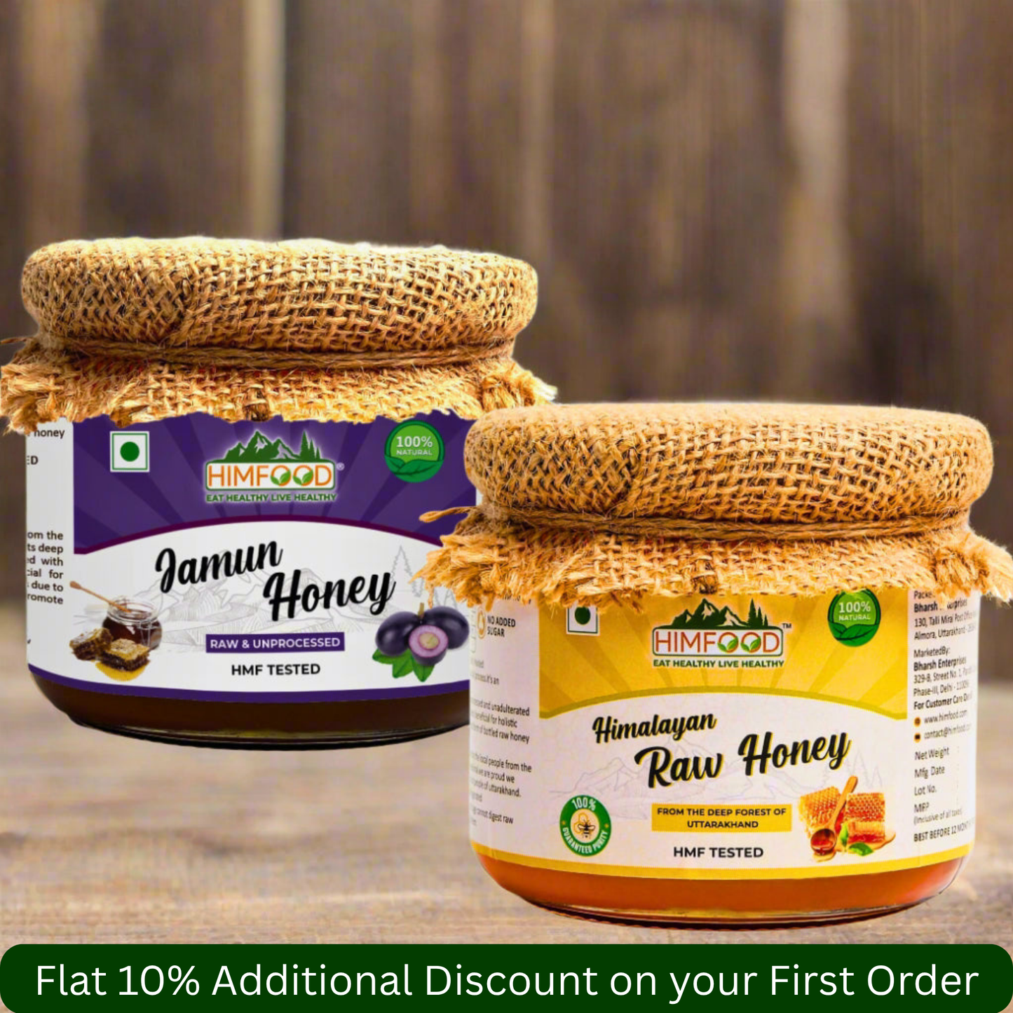 Himalayan Honey Combo Pack (400g + 400g Multiflora and Jamun Raw Honey)