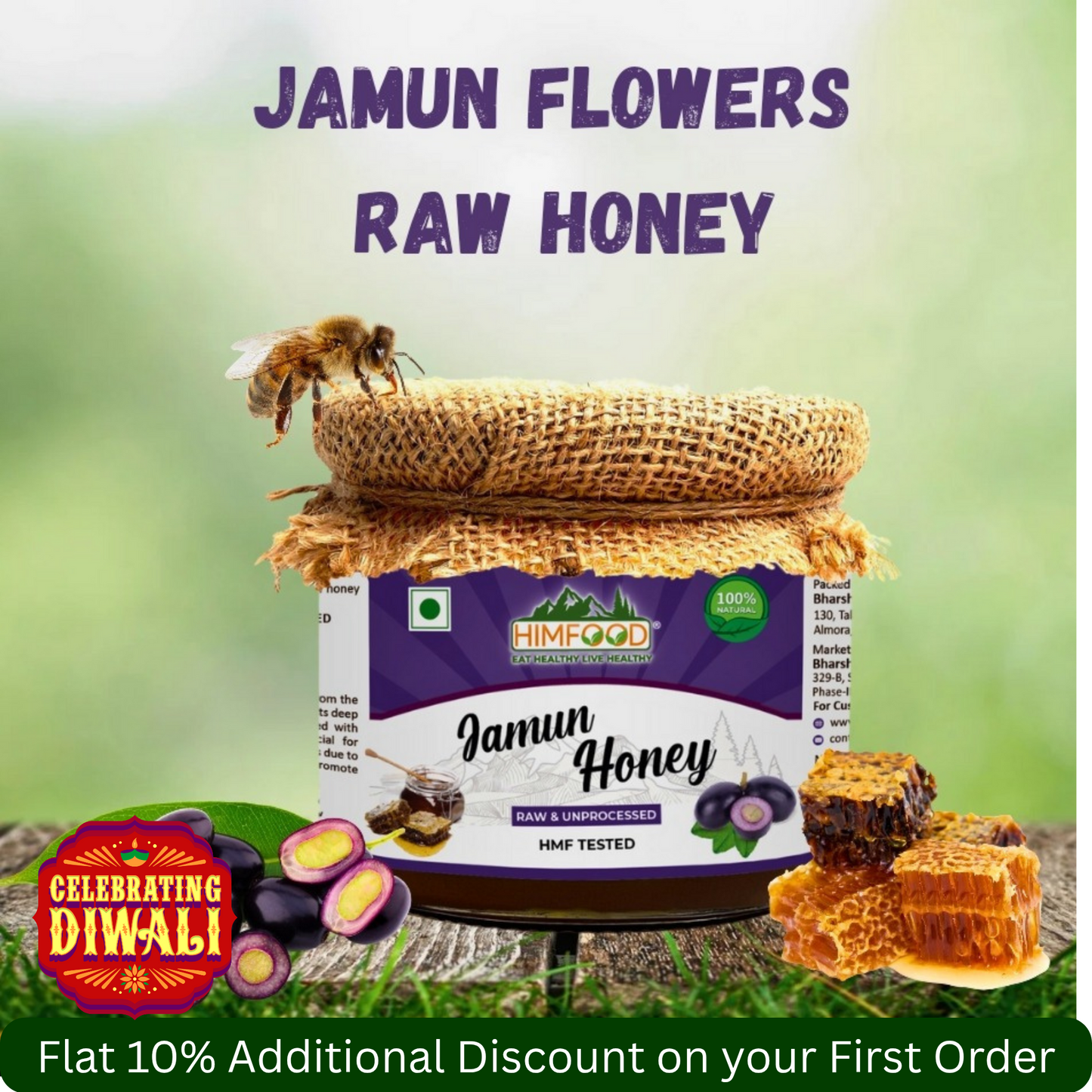 Himalayan Jamun Flower Raw Honey – 400g