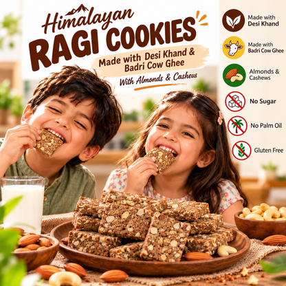 Himalayan Ragi Cookies with Almonds & Cashews 150g | Himfood