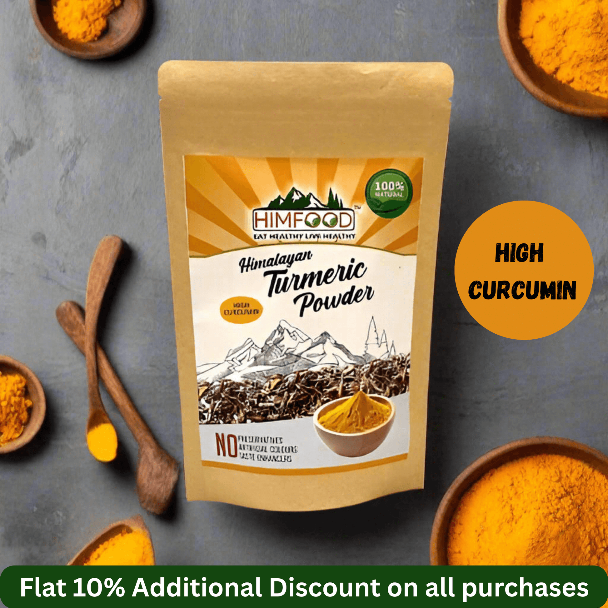 Himalayan turmeric powder high curcumin haldi pack